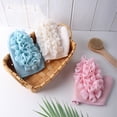 thumbnail image 3 of AURIGATE Bath Shower Loofah Pouf Sponge Mesh Pouf Shower Ball Exfoliating Body Loofah Pad Shower Scrubber Ball Shower Glove with Flower Bath Ball, 3 of 3