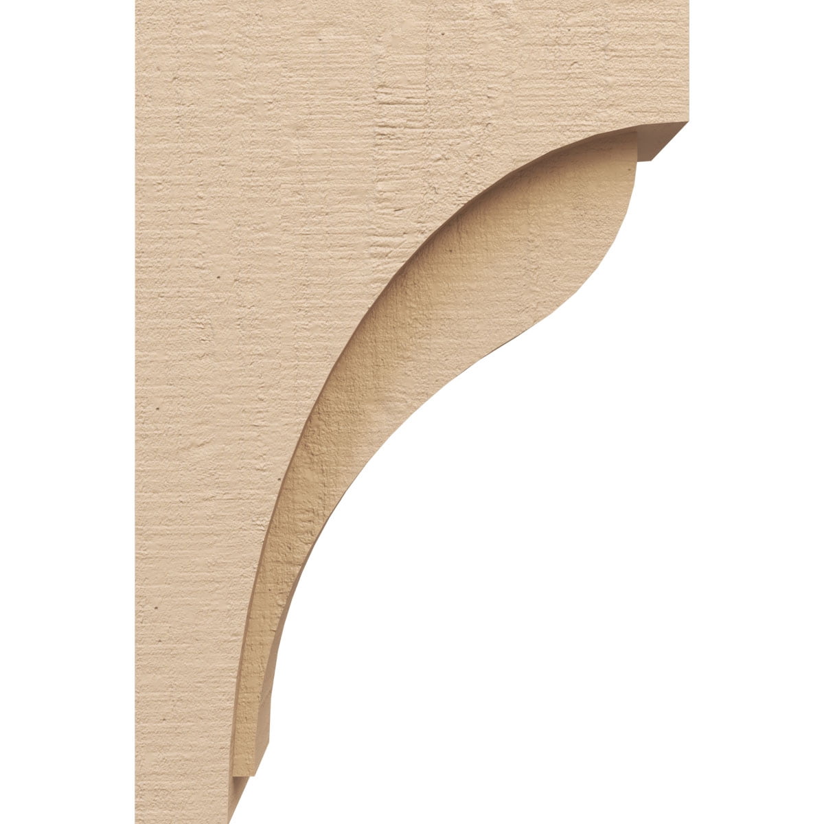 6"W x 12"D x 18"H Classic Helena Rough Cedar Woodgrain TimberThane Corbel, Primed Tan