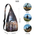 thumbnail image 2 of Interstellar Travel Sling Bag - Cosmic Nebula Print Crossbody Backpack (Breathable), 2 of 4