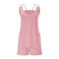 thumbnail image 5 of Womens Cami Pajama Sets 2 Piece Ribbed Knit PJs Tank Top and Shorts Set Sleepwear, 5 of 7