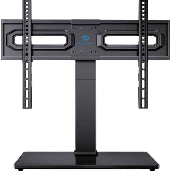 PERLESMITH Support de Téléviseur Pivotant Universel pour Téléviseurs à Écran Plat/courbé LCD OLED de 37 à 80 Pouces - Hauteur Réglable, Support/base de Table avec Gestion des Câbles