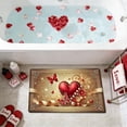 thumbnail image 4 of Eoozwa Valentine's Day Doormat Red Love Heart Welcome Floor Mat Non-Slip Entrance Door Rugs for Indoor Outdoor Home Bathroom Decor, 16 x 24 Inch, 4 of 6