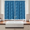 thumbnail image 2 of Ambesonne Whale Kitchen Curtains, Aquatic Themed Design, 55"x45", Navy Blue Dark Blue, 2 of 3
