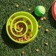 thumbnail image 3 of 2 Pack Interactive Spiral Dog Bowl, Slow Feeder Pet Dish, Pink and Green, 3 of 6