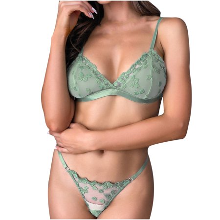 

solacol Sexy Lingerie Set Womens Fashion Sexy Two-Piece Lace Embroidery Hollow Sexy Lingerie Set Sexy Womens Lingerie