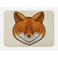 thumbnail image 1 of Fox Bath Mat, Wild Fox Portrait in Mosaic Inspired Style Furry Animal Smart Eyes Mascot Icon, Non-Slip Plush Mat Bathroom Kitchen Laundry Room Decor, 29.5 X 17.5 Inches, Orange White Black, Ambesonne, 1 of 2