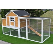 Omitree 7.6 Wood Chicken Coop Hen House 4-8 Chickens Nesting Box Run