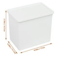 thumbnail image 2 of WHAMVOX Storage Bin With Lids White Plastic PP 2Pcs 6.7x5.8in, 2 of 8