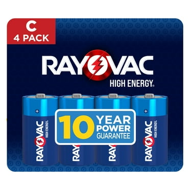 Rayovac High Energy C Batteries (4 Pack), Alkaline C Cell Batteries