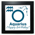 thumbnail image 1 of Constellation Fate Birthday Celebration Aquarius Black Square Frame Picture Wall Tabletop, 1 of 3