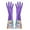 #02-Purple, variant on Djunllk Waterproof Rubber Gloves - Non-Slip Household Dishwashing Gloves, Reusable Long Sleeves Cleaning Gloves Drip-Catch Cuff Kitchen Gloves