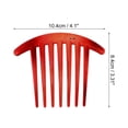 thumbnail image 2 of Unique Bargains 2 Pcs French Twist 7 Teeth Comb Small Side Combs Teeth Hair Combs Hair Clip Comb Resin 4.1"x3.31" Red, 2 of 7