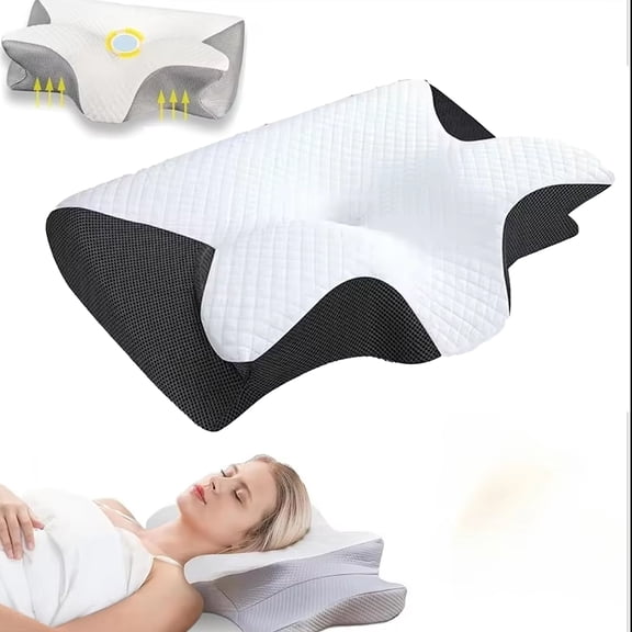 Sleep Apnea Pillow,Ergonomic Adjustable Height Neck Support Memory Foam Bed Pillows, Orthopedic Deep Sleep Cervical Pillows