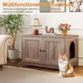 thumbnail image 2 of Litter Box Enclosure, Modern Hidden Furniture with Double  and Side Entry for Cats, 2 of 8