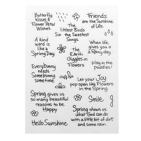 Sofullue Exquisite Blessing Silicone Clear Stamp Words Patterns Transparent Rubber Seal for DIY Scrapbooking Diary Embellishment