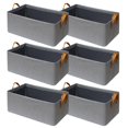 thumbnail image 1 of Paquete de 6 cubos de tela para armario SNWDN, color gris, 38 x 26 x 19 cm, 1 of 7