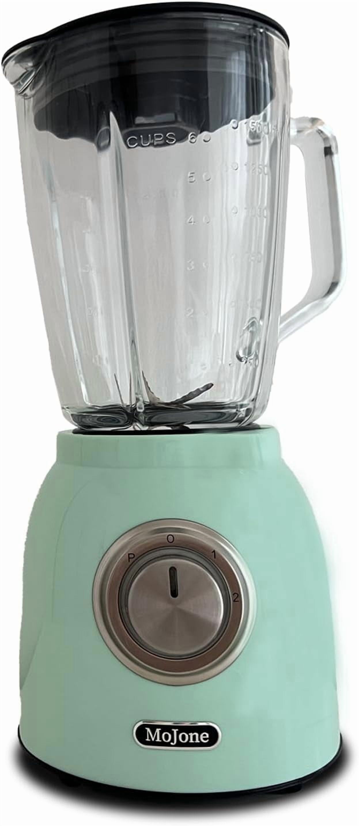 Powerful Kitchen Blender with 1.5L Glass Jar, 21000RPM High Speed, 6pcs 304 Stainless Steel Blades