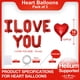 thumbnail image 2 of Globos LHOAVWE en forma de corazón rojo «I LOVE YOU» para el Día de San Valentín, 2 of 6