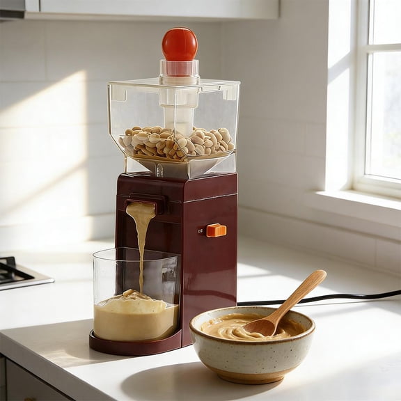 Peanut Butter Grinder Machine Electric Nut Butter Maker & Grinder for Almonds, Cashews, Seeds ,Non-Slip Base & Easy-Clean Design