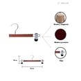 thumbnail image 3 of 10 Ganchos Para Pantalones Madera Cerezo Premium Ultra Resistentes, 3 of 5