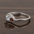 thumbnail image 3 of 0.45 Ctw Oval Shape Aquamarine Gemstone 925 Sterling Silver Three Stone Women Promise Ring, 3 of 7