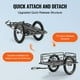 thumbnail image 4 of Remolque de carga para bicicleta VEVOR, 125 kg, capacidad de carga plegable de 20 pulgadas, 4 of 9