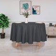 thumbnail image 3 of LAICAIW Nappe Ronde - 90 Pouces - Résistante à l'Eau, Anti-Déversement, Lavable, Nappe en Polyester, Tissu Décoratif, Housse de Table pour Table à Manger, Buffets, Fêtes et Camping, Gris, 3 of 7