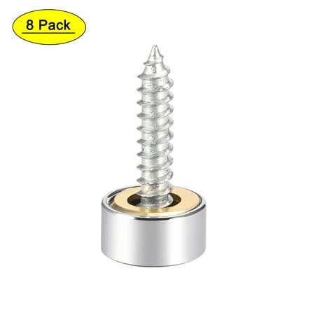 

Uxcell 0.39 Mirror Screw Decorative Cap Cover Nail Stainless Steel Silver Tone 8pcs