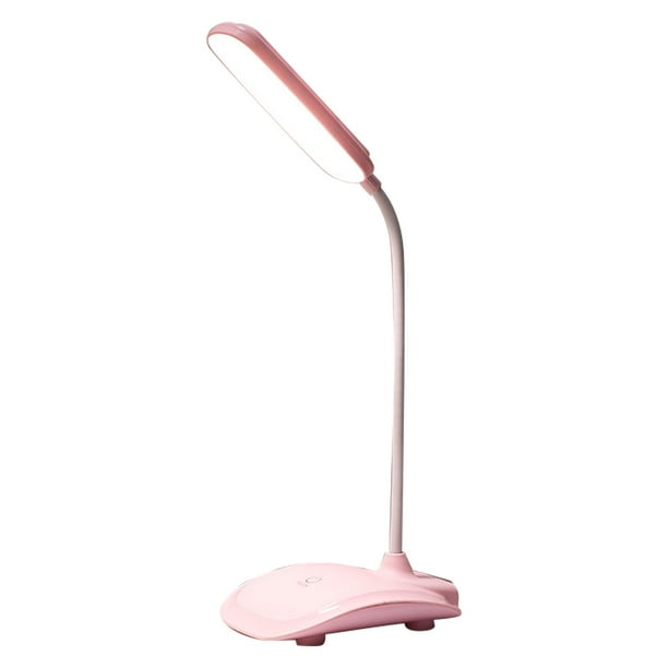 Lámpara de escritorio LED, lámpara de mesa con control táctil para escuela rosa