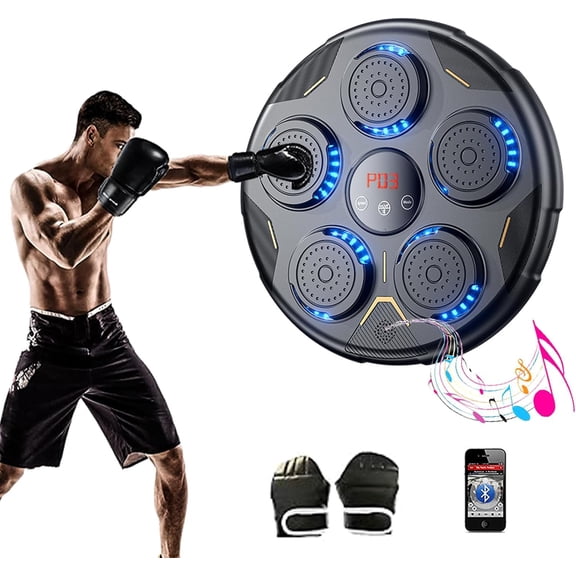 Boxing Machine,Electronic Music Boxing Machine,Boxing Training Punching Pad Equipment, Wall Mounted Boxing Machine, Smart Boxing Target Workout Machine, Fun for Men Boy Girl