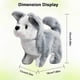 thumbnail image 3 of Toy Dogs for Kids, Electronic Interactive Plush Dog Toys, Walking Dog Toys for Kids, Squeaky Toys Dog, Electric Pet Dog (Husky Dog), 3 of 4