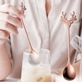 thumbnail image 5 of Reindeer Christmas Spoon, 304 Stainless Steel Coffee Dessert Mixing Utensil, Festive Ice Cream Stirring Tool for Holiday Dining, 5 of 5