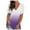Purple, variant on Njoeus Women's V Neck T Shirts Casual Rolled Short Sleeve Tunic Tops for Women Plus Size Loose Fitting Summer Tops 4XL-5XL (Gradient Color)