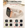 thumbnail image 2 of Toyouths Slim Leather, Versa 2/Versa/Versa Lite Smartwatch Watch Band, 5.3"-7.5", Diamonds, 2 of 6