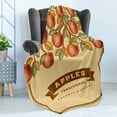 thumbnail image 4 of Fruit Soft Flannel Fleece Blanket, Vintage Style Apple Tree Autumn Season Harvest Themed Design Organic Vegetarian Food, Cozy Plush for Indoor and Outdoor Use, 50" x 60", Multicolor, by Ambesonne, 4 of 5