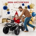 thumbnail image 2 of Yeshouse 24V Kids Ride on ATV, Toddler 4WD Electric Ride on Toy Car with LED Light, Bluetooth, Leather Seats, Blue, 2 of 7
