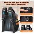 thumbnail image 3 of Heavy-Duty Tool Bag Backpack with 18 Storage Pockets, Multi-Pouch Tool Organizer with Padded Shoulder & Waist Support, Professional Jobsite Bag for Contractors, Plumbers, and HVAC Techs, Black, 3 of 7