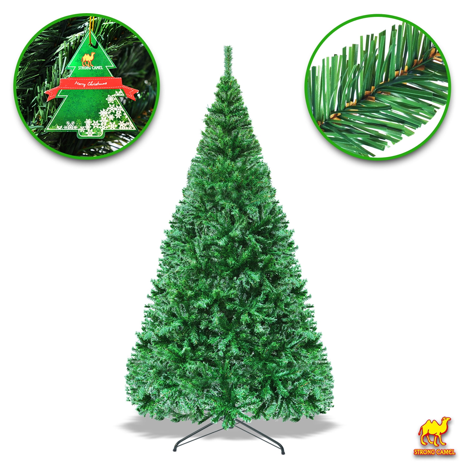 Strong Camel 7' Artificial Classic Pine Christmas Tree with Metal Stand