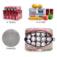 thumbnail image 4 of Lunch Bag Portable Crossbody Meal Bag Cooler Bag Insulated Lunch Bag Food Bag Handheld & Crossbody Design Super Cute Pink Mushrooms, 4 of 6
