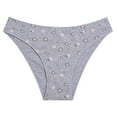 thumbnail image 2 of HUPOM Women'S Underwear Funny Underwear For Women Medium waist Elastic Waist Printed Briefs Gray L, 2 of 5