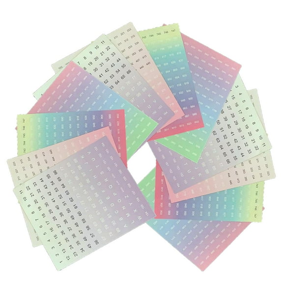 12Pcs Diamond drawing Tools 1-99 Number Multicolor Labels Stickers Easy to Use