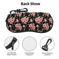 thumbnail image 3 of KLL Rose Flowers Print Eyeglass Case for Men & Women's Classy Travel Eyewear Holder Case Zipper Eyeglasses Case With Hook, 3 of 6