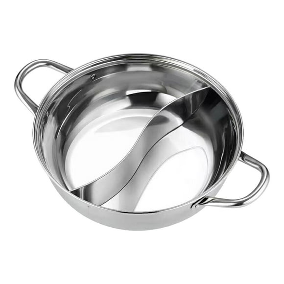 Olla caliente de doble sabor, suministro de cocina dividido con divisor, olla Shabu Shabu de acero inoxidable para fiesta, hogar, restaurante