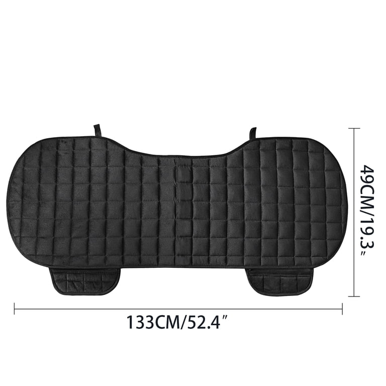 XUKEY Rear Seat Cushion Cover, Black Plush photo 6