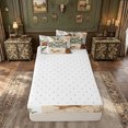 thumbnail image 4 of meiyoeat Woodland Hunting Wildlife Zipper Comforter Set with Fitted Sheet and 2 Pillowcases for Men Boys, Rustic Camo Animal Patchwork Zipper Bedding Set, Green Brown, Reversible, 3 Pieces, 4 of 6