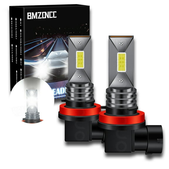 H11/H8/H9 LED Headlight Bulbs, Upgrade 10000 Lumens 300% Brightness 6000K White LED Bulb, Plug-and-Play Replacement Headlamp Bulbs Kit，IP68 Waterproof，Pack of 2