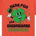 thumbnail image 3 of Instant Message - St. Patrick's Day Here For The Shenanigans - Toddler & Youth Short Sleeve Graphic T-Shirt, 3 of 6
