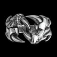 thumbnail image 2 of QQTDFG Stainless Steel Antique Gothic Biker Tribal Ring Black Men's Unisex Claws B189 -9, 2 of 8