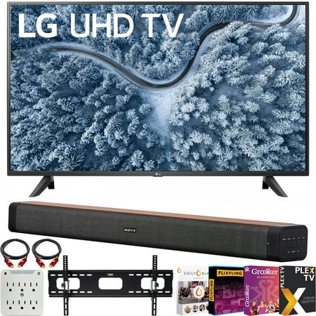 LG 43UP7000PUA 43 inch Series 4K Smart UHD TV 2021 Deco Home 60W 2.0 Channel Soundbar +37"-70" Televisions Wall Mount