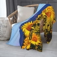 thumbnail image 2 of PHELIKA Mountain Full Of Sunflowers 03 All Season Soft Throw Blanket Lightweight Flannel Fleece Blankets 50"x40", 2 of 8